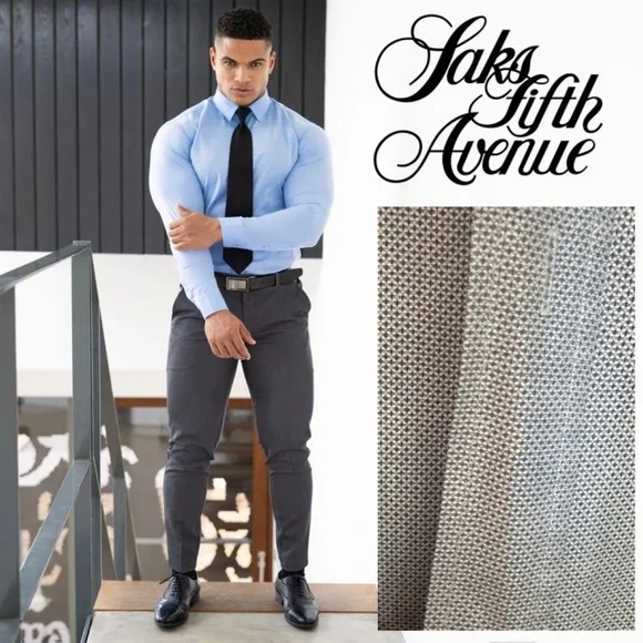 saks fifth avenue slim fit dress shirt Saks Fifth Avenue Collection Stretch Dress Shirt